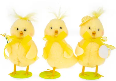 Image de poulets de Pâques mix 11cm 3pcs | WKZ-3750