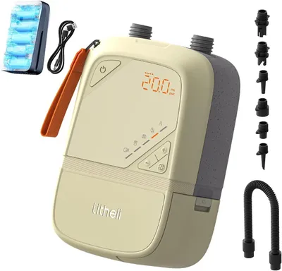 Obrázok produktu pre Elektrické čerpadlo na nafukovanie paddleboardov, 20 PSI, batéria s kapacitou 12 500 mAh, automatické vypnutie