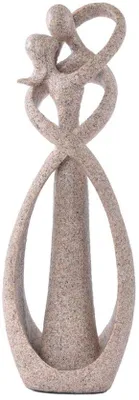 Produktbild von Polyresin-Kunstfigur, moderne Woonzimmer-Accessoire, schwarz, Geschenk
