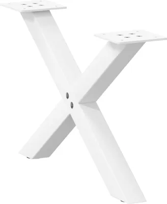 Imagen del producto de Patas de mesa de centro en forma de X 2 uds blanco 50x(30-31)cm