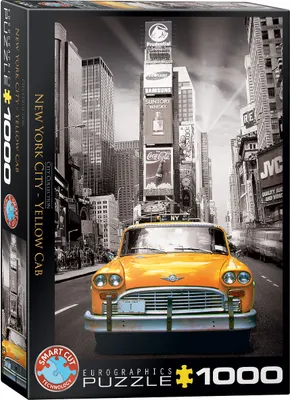 Produktbild von 1000 Teile Puzzle - Puzzle - New York Taxi Nummer 1 + Puzzle Alu Rahmen für 1000er