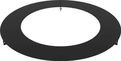 Produktbild von YRHome Schwarz Verzinkte Runde Beetbegrenzung Außen-Ø 90cm, Stabiler Pflanzring für Garten und Beete