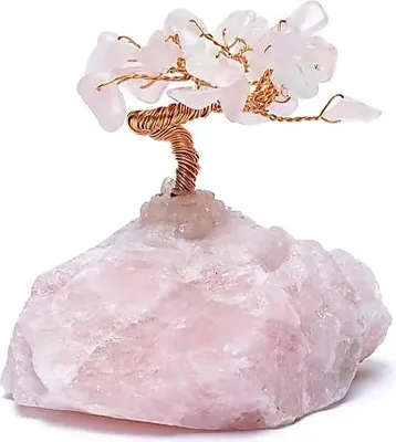 Immagine prodotto di Quarzo rosa albero pietra preziosa --± 5,5x5,5x7 cm; Set da 2 pezzi da 163 g - ±5,5x5,5x7 cm; Confezione da 2 pezzi da 163 g