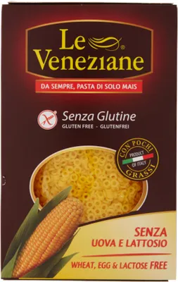 Image de Anellini de maïs sans gluten, 250 g, marque Le Veneziane