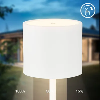 Obrázok produktu pre LED stolová lampa bezdrôtová IP44 LED stolová lampa nabíjateľná batériou nabíjacia stanica stmievateľná dotykom