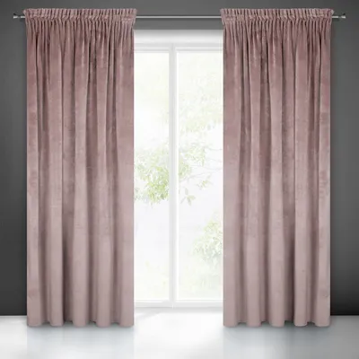 Obrázok produktu pre Design 91, Zamatový záves s riasiacou páskou - Ria, púdrový 140 x 270 cm