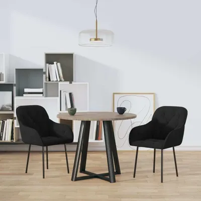 Produktbild von Esszimmerstühle 2 Stk. Schwarz Samt , Esszimmerstühle Design 2024