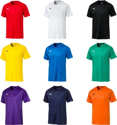 Produktbild von Puma Liga Core Herren Fussball Trikot kurzarm Shirt Männer rot weiß Gr XL
