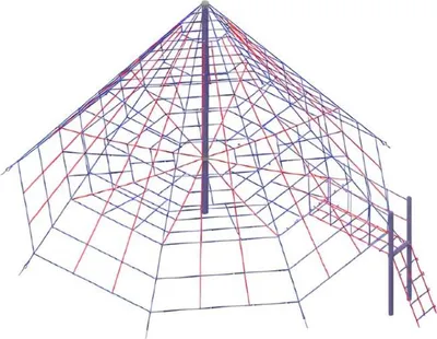 Obrázek produktu pro Šplhací pavouk lano šplhací zařízení lano pyramida pyramida síť pyramida šplhací síť