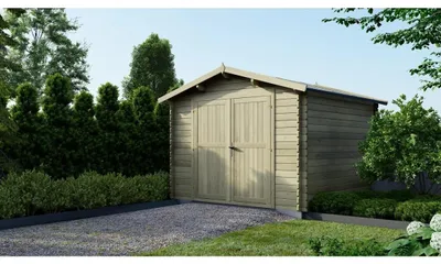Produktbild von Gartenhaus, Gerätehaus 9m2 - 3x3m - 28mm - Imprägniert