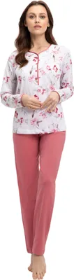 Produktbild von Damen Schlafanzug Luna orientalische Blumen rosa XXL