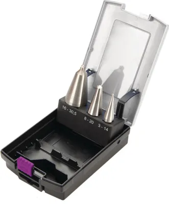 Produktbild von Optimum Blechschälbohrer-Satz HSS, 3-teilig, 3 - 30,5 mm, 3201055