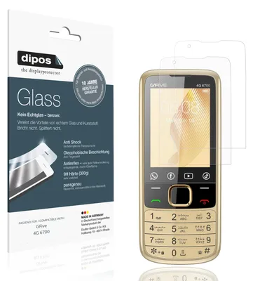 Produktbild von 2x Schutzfolie für GFive 4G 6700 matt - Anti-Shock 9H Folie dipos Glass Kunststoffglas