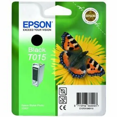 Produktbild von Epson Singlepack Black T015, Schwarz, Tinte auf Pigmentbasis, 15 ml, 1 Stück(e), Einzelpackung