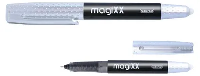 Produktbild von ONLINE® MagiXX Tintenroller schwarz/silber 0,7 mm, Schreibfarbe: blau, 1 St.