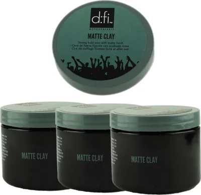 Produktbild von Revlon d:fi Matte Clay 3 x 150 g Haarwachs matt starker Halt Set
