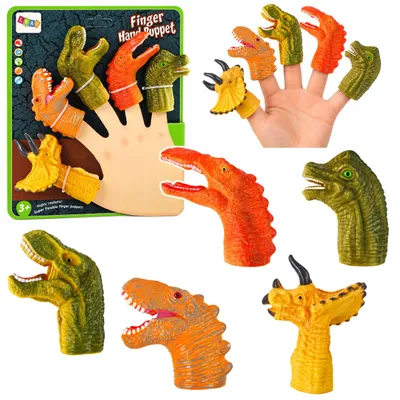 Produktbild von Fingerpuppen Dinosaurier Tiere 5 Stk.