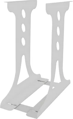 Image de Support réglable et stable pour ordinateur, idéal pour une installation sous le bureau, de la marque Unyqoos®, de couleur blanche, en acier, avec une capacité de charge de 35 kg, dimensions : 25 x 38 x 47 cm