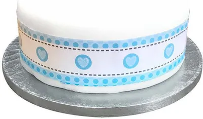 Produktbild von Blaue Herzchen Kuchenrüsche
