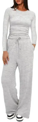 Imagen del producto de Omgoods - Conjunto de entrenamiento de dos piezas para mujer, con bolsillos y cordón