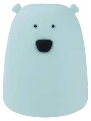 Zdjęcie produktu dla Lampa stołowa LED miś mały nocne niebieska 1W RGBW tworzywo sztuczne wym:8,8x27x10,3cm IP20 Mary's