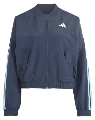 Produktbild von adidas Women's ESSENTIALS 3-STRIPES WOVEN WINDBREAKER, night navy/icey blue, M