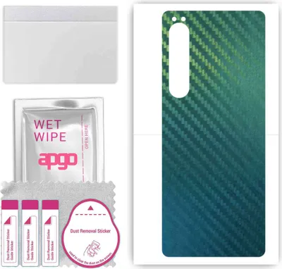 Produktbild von apgo Rückseite Schutzfolie, Skin, kompatibel mit Sony Xperia 10 IV SOG07, Hinten Displayschutzfolie aus Vinylfolie, kratzfest, einfache Montage - Kohlenstoff-Chamäleon CAKA1
