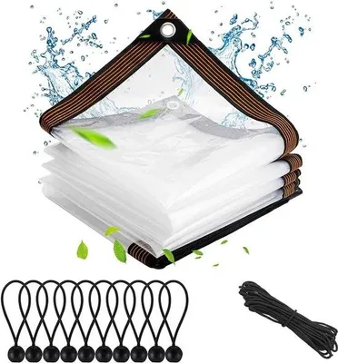 Productafbeelding van Famanu Waterdichte Transparante Tentdak - PVC met oogjes