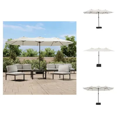 Produktbild von vidaXL Doppelsonnenschirm Sandweiß 449x245 cm -  Sonnenschirme & Sonnenschutze