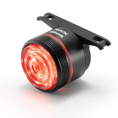 Obrázok produktu pre ROCKBROS Zadné svetlo na bicykel s brzdovým senzorom, vodotesné IPX6, nabíjanie USB-C, 6 režimov – zadné svetlo na cestný a horský bicykel