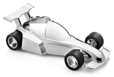 Productafbeelding van Spaarvarken voor een kind, als cadeau, raceauto met gravure | Afmetingen: 74x152x45 mm | Artikelnummer: ZV6357261