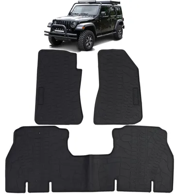 Zdjęcie produktu dla Dywaniki przednie/tylne do modeli Jeep Wrangler, JL, 4 (dwudrzwiowy) i od 2018 Premium Rubber