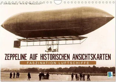 Produktbild von Faszination Luftschiffe – Zeppeline auf historischen Ansichtskarten (Wandkalender 2026 DIN A4 quer), CALVENDO Monatskalender