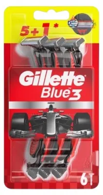 Zdjęcie produktu dla GILLETTE BLUE3 PLUS 6SZT Maszynka Jednorazowa (5+1 Gratis)