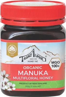 Produktbild von Hoyer TranzAlpine -Manukahonig MGO 100+, Manuka-Honig, 250 g, Neuseeland, Behälter