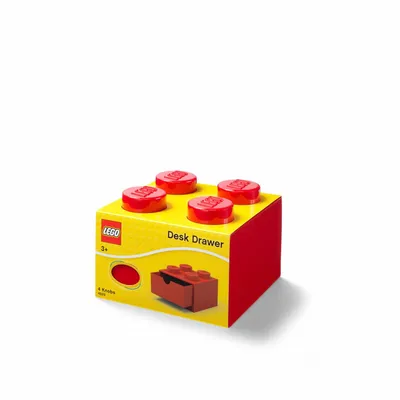 Obrázok produktu pre LEGO® stolný box 4 so zásuvkou - červená