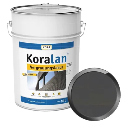 Produktbild von KORA Koralan Vergrauungslasur - 10 Liter (SCHIEFER) Wetterschutzlasur
