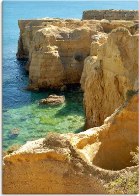 Produktbild von ARTland Leinwandbild Sandsteinfelsen Algarveküste Größe: 70x100 cm