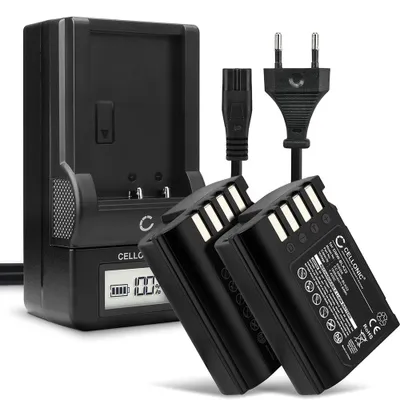 Immagine prodotto di CELLONIC 2x Batteria per Fotocamera Compatibile con Panasonic Lumix GH5, Lumix G9, Lumix GH5S, DMW-BLK22 – (1600mAh, 7.4V) + Caricabatteria