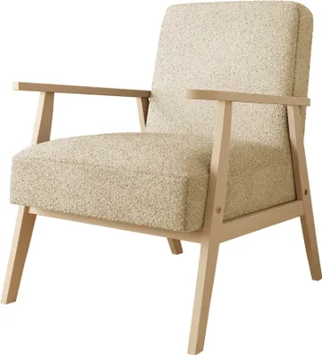 Produktbild von MIRJAN24 Sessel Runoya Boucle, Wohnzimmersessel vom Hersteller, Vintage Relaxsessel, Polstersessel (Farbe: Baloo 2074)