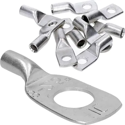 Produktbild von 10 Stück Kalitec HR2-8 Handelsübliche Rohrkabelschuhe 2,5mm² M8 I ohne Sichtloch I Germany