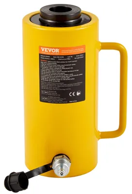 Obrázek produktu pro VEVOR hydraulický zvedák s kapacitou 30T hydraulický válec 100 mm zdvihu jednočinný přenosný žlutý, hydraulický zvedák dutý pístový zvedák hydraulický válec 6,9 kg pro výrobce takelážních zařízení