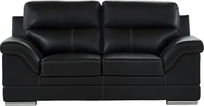 Produktbild von 2-Sitzer-Sofa MONIKA aus Büffelleder - Farbe Schwarz