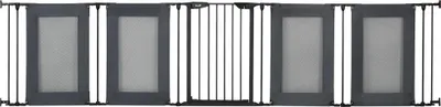 Image de Parc pour chiots - Enclos pour chiens - 6 panneaux - Pliable - Cadre en acier & ABS, tissu Oxford - 117×103×74 cm - Noir