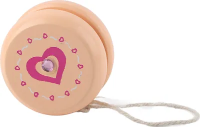 Produktbild von Süßes Cartoon -Muster Holz Yoyo Ball Spielzeug Early Education für Kinder (rosa Herz)