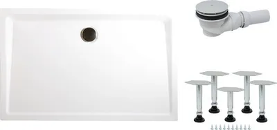 Produktbild von SCHULTE Duschwannen Komplettset ExpressPlus 75 x 90 x 3.5 cm weiß glänzend EP207590 04