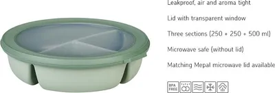 Productafbeelding van Bento bowl Cirqula (250+250+500 ml) - Nordic black