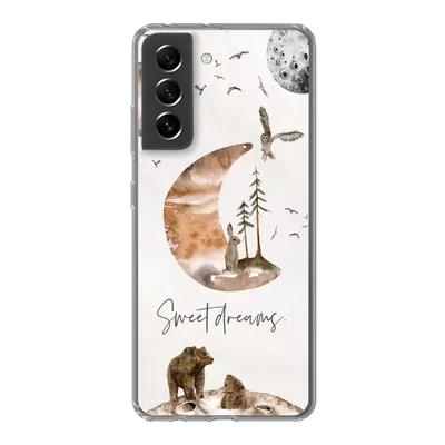 Produktbild von MuchoWow® Handyhülle Schutzhülle Hülle für Samsung Galaxy S21 FE Zitate - Kinder - Sprichwörter - Süße Träume - Jungen - Mädchen - Kinder Silikon Softcase Handy Hülle - Mobiltelefonhülle