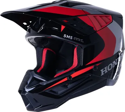 Produktbild von Alpinestars Honda S-m5 Ece 22.06 Offroad-helm Schwarz S Schwarz S