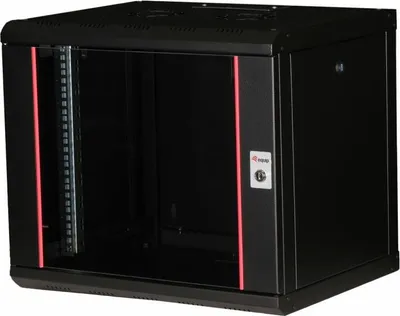 Zdjęcie produktu dla Equip EPM-09-6045-B-CBAA, Szafa wisząca, 9U, Zamek, Relingi, 17,6 kg, Czarny
